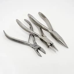 PandaHall 3pcs/set Carbon Steel Side-Cutting Pliers Needle Nose Pliers Set for DIY Jewelry Making 145~165x45~65mm