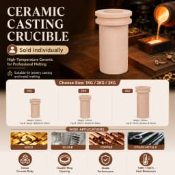 TOOLTOS 1KG 2KG 3KG Ceramic Melting Crucible for Electric Furnace Copper Aluminum Brass Bronze Metal Casting Foundry