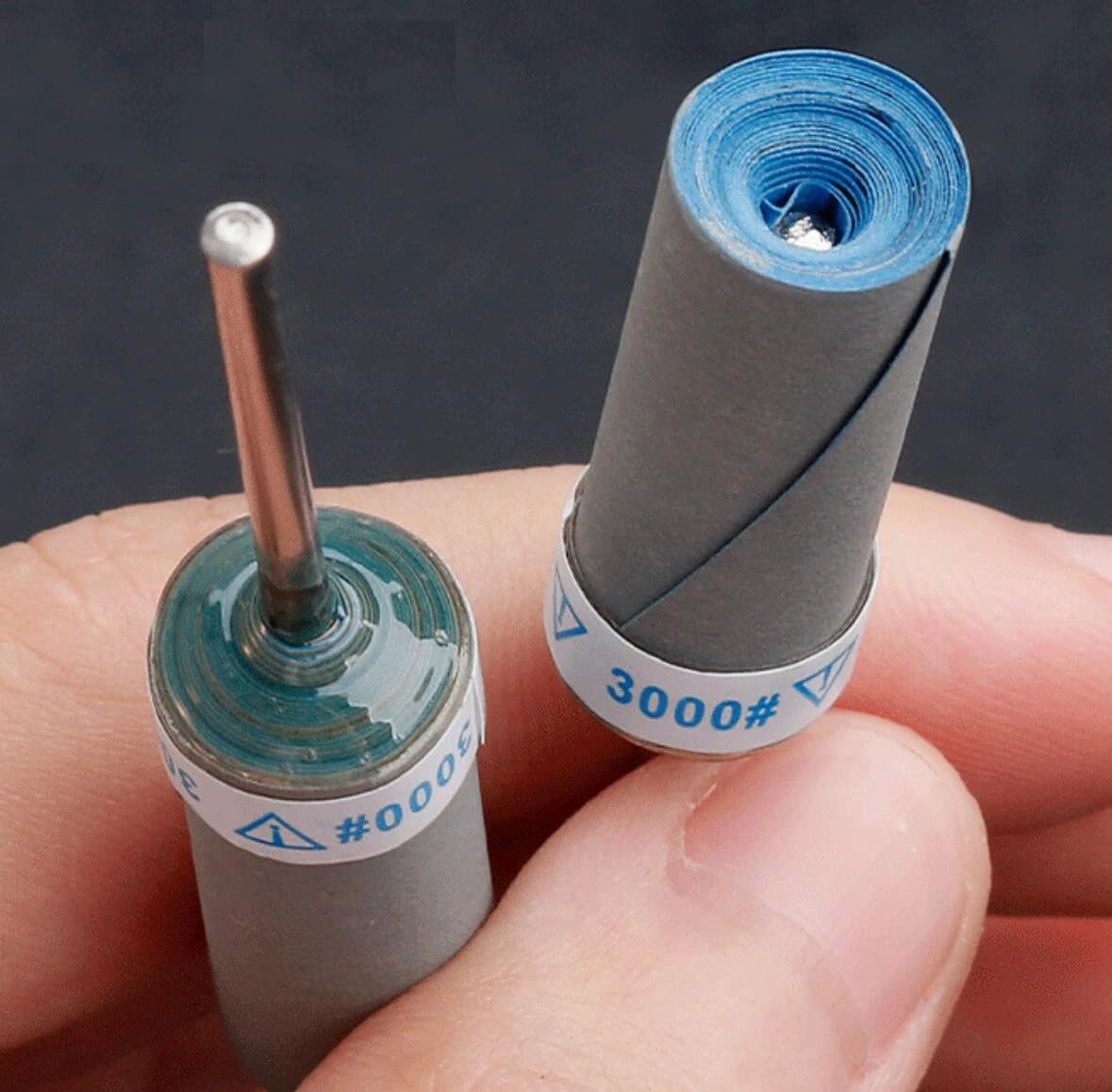 5Pcs Cylinder Sandpaper Rod Sanding Belt Sandpaper Grinding Polishing Wheel Electric Drill Accessories With 2.35mm Mandrel