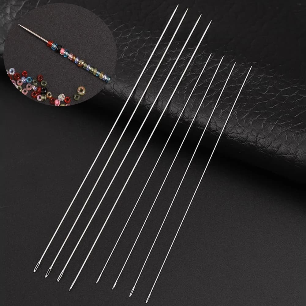 30PCS Metal Beading Needles for Beads 40/55/80/100/120MM Jewelry Bracelet Necklace Making Pins Cord Tools Pins DIY Tool