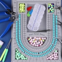 Pink-Tools, Making Kit, DIY Necklace Making Supplies, Beading Tray, For Jewelry Making Beading Design, Jewelry Pliers, Necklace