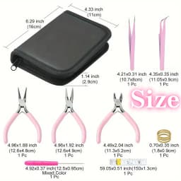 Pink-Tools, Making Kit, DIY Necklace Making Supplies, Beading Tray, For Jewelry Making Beading Design, Jewelry Pliers, Necklace