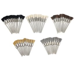 50PCS Bristle Brush Brass Wire Wheel Brushes for Dremel Accessories 2.35mm Shank Drill Rotary Tools