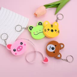 iYOE 1pc 1.5m Animal Keychain Soft Tape Measure Retractable Double Scale Automatic Sewing Tape Measure Ruler Tools Tailor Craft