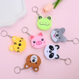 iYOE 1pc 1.5m Animal Keychain Soft Tape Measure Retractable Double Scale Automatic Sewing Tape Measure Ruler Tools Tailor Craft