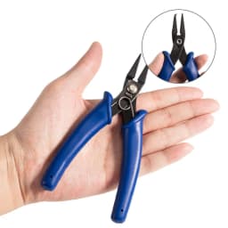 PandaHall 1pc Jewelry Pliers Split Ring Opener Polishing Gunmetal Jewelry Making Tools about 140mm long