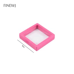 Color PE Film Jewelry Storage Box 3D Packaging Case Coin Free Stand Floating Frame Membrane Ring Earring Bracelet Display Holder