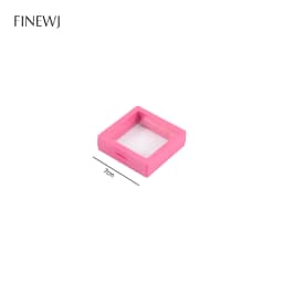 Color PE Film Jewelry Storage Box 3D Packaging Case Coin Free Stand Floating Frame Membrane Ring Earring Bracelet Display Holder