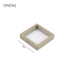 Color PE Film Jewelry Storage Box 3D Packaging Case Coin Free Stand Floating Frame Membrane Ring Earring Bracelet Display Holder