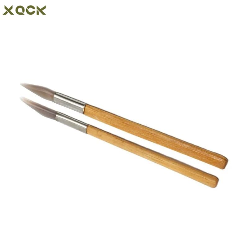 2pcs Agate Burnisher Knife Edge With Bamboo Handle For Gold Silver Polishing Jewelry Tools