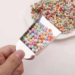 1Pc Stainless Steel Bead Shove Bead Scoop Small Spoon Pearl Shovel Tool for DIY Jewelry Beading Bead Collection and Organization