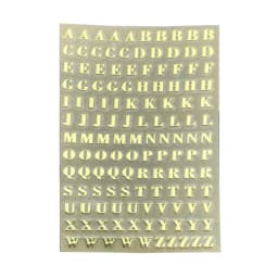 Gold/Silver Alphabet Glitter Epoxy Resin Metal Decorative Stickers English Letters Numbers UV Epoxy Resin Fillings Filler