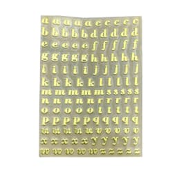 Gold/Silver Alphabet Glitter Epoxy Resin Metal Decorative Stickers English Letters Numbers UV Epoxy Resin Fillings Filler