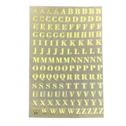 Gold/Silver Alphabet Glitter Epoxy Resin Metal Decorative Stickers English Letters Numbers UV Epoxy Resin Fillings Filler
