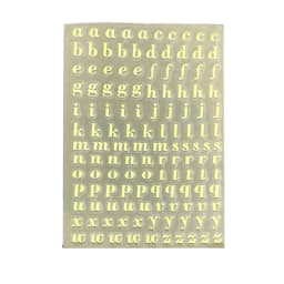 Gold/Silver Alphabet Glitter Epoxy Resin Metal Decorative Stickers English Letters Numbers UV Epoxy Resin Fillings Filler