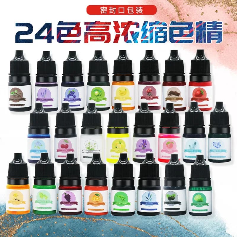 Epoxy Pigment 24 Colors 5ml Epoxy Resin Dye Liquid Epoxy Resin Colorant for Resin Art Paint Jewellery Crafts Coloring