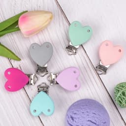 LOFCA 3pcs/lot Silicone Heart Mouse Shape 4.5CM Clips Creation Pendant Tools Multi Colors For Necklace Jewelry Accessories