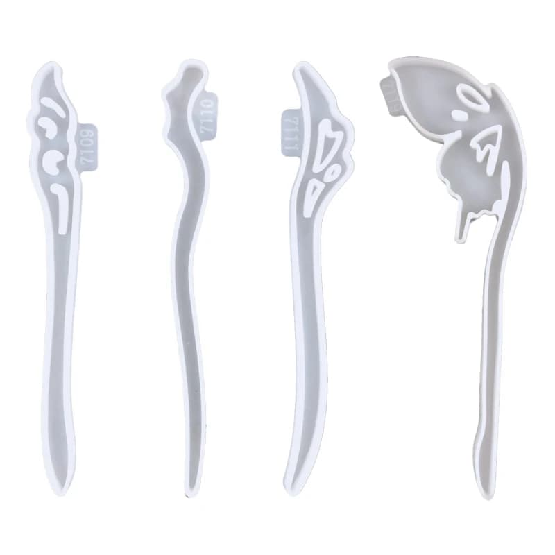 Hairpin DIY Silicone Mold Making Hair Stick Mould Jewelry Pendant DIY Crystal Epoxy Resin Mould