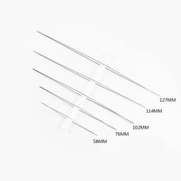 5PCS/lot Big Eye Curved Open Stainless Steel Beading Needles for Beads Pearls Threading String Cord Jewelry Making Tools Pins