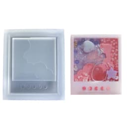 DIY Pedometer Ornament Quicksand Silicone Epoxy Mold DIY Keychain Pendant Jewelry Crafting Mould for Valentines Gift