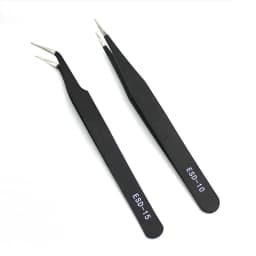 12cm Nail Art Stainless Gel Pick Tools Rhinestones Gem Decoration Black Eyelash Tweezers Anti-static DIY Hand Clip Jewelry Tools