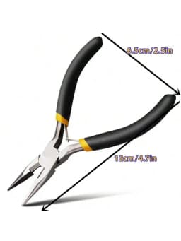 4/3/1 Pieces of Jewelry Pliers, Bead Repair Pliers, Multifunctional Tools, and Household Essentials (Black Yellow)