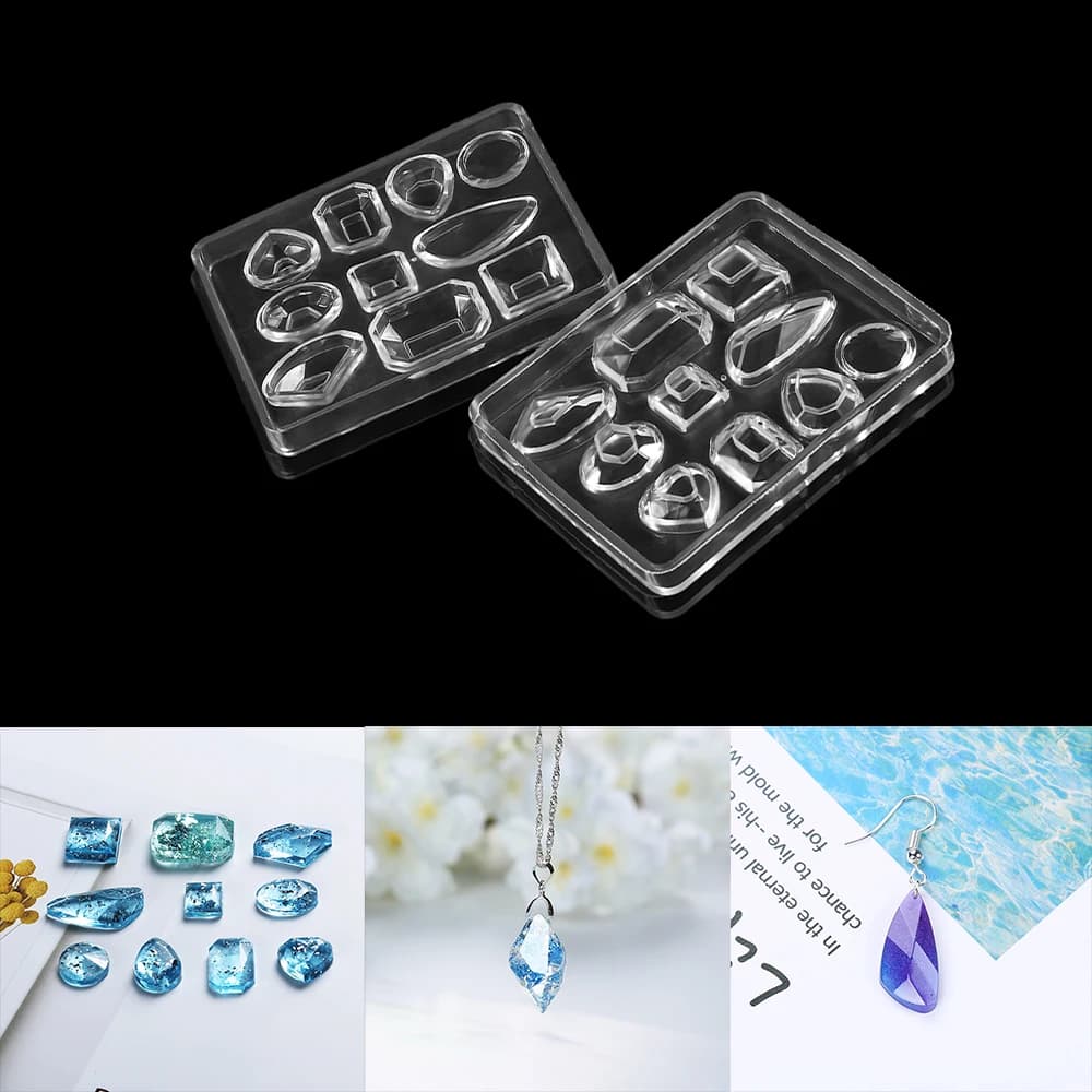 1PC UV Resin Pendant Craft DIY Transparent Liquid Silicone Combination Molds for DIY Making Finding Accessories