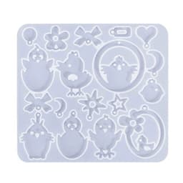 Animal Series Silicone Mold DIY Crystal Earring Pendant Mould Rabbit Keychain Molds Epoxy Resin Jewelry Making Mould