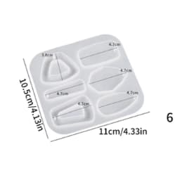 Resin Earrings Mold Geometric Flower Heart Irregular Mould Unique Earring Silicone Molds for Epoxy Resin Crafts Christmas Molds