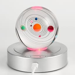 Rotating LED Display Stand with Various Light Modes USB Powered Base Rotating LED Platform for Crystal Glass Art Decors H8WF