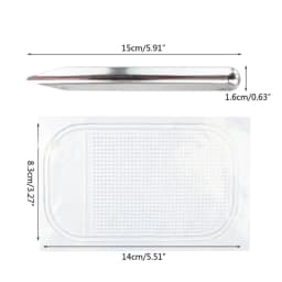 Beading Spoon and Washable Silicone Non-Slip Cushion Bead Picker and Slip-Resistant Mat for Storage Organization 2Piece