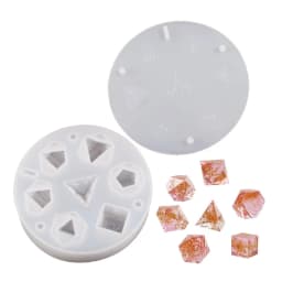 7 Shapes Dices Fillet Square Triangle Dices Mold Dices Digital Game Silicone Mould Crystal Epoxy Resin Mold Kit Art