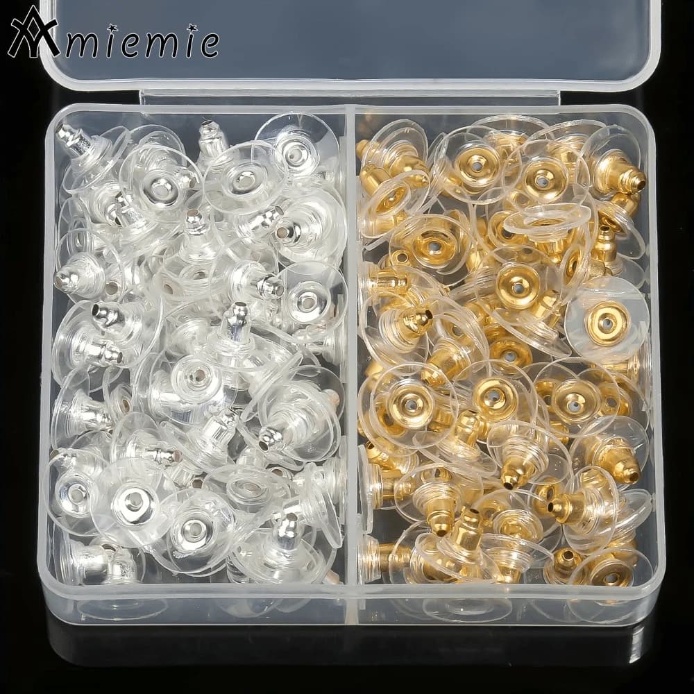 160Pcs 11X6Mm Silicone Earring Backs With Pad Replacement Earring Stoppers For Jewelry Making Diy Earring Findings Supplies