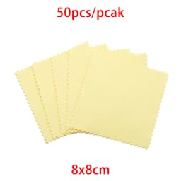 10-50Pcs 8x8CM 6x10CM Polish Polishing Cloth Cleaning Cloths Soft Wiping Cloth Anti Tarnish Clean Tools For Jewelry Accessories
