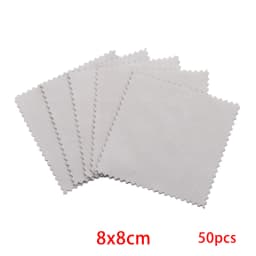 10-50Pcs 8x8CM 6x10CM Polish Polishing Cloth Cleaning Cloths Soft Wiping Cloth Anti Tarnish Clean Tools For Jewelry Accessories