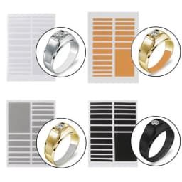 10 Pack 6 Sizes Invisible Ring Size Adjuster for Loose Rings Jewelry Guard Spacer Fitter Rings Sizer Tightener Tools
