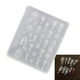 Art Moulds Silicone Template Designing Tool Lock Theme Silicone Handmade Molds for Manicure Creation