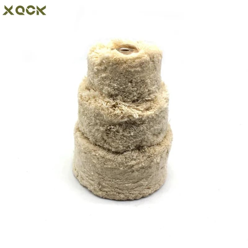 Cotton Thread Polishing Wheel with Wooden Metal Hub 50mm 70mm 78mm Soft Buffing String Disc Jewelry Rotary Tools
