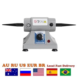 Professional Tabletop Double-Head Polisher & Grinding Machine – Adjustable Speed for DIY Jade, Jewelry & Metal Polishing