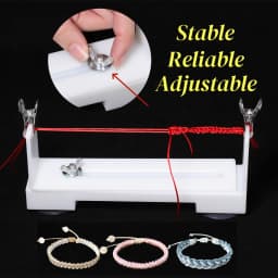 DIY Bracelet Red String Weaving Frame Handcraft Fixing Tool with Adjustable Length Suction Cup Bracket Shatter-Resistant Design