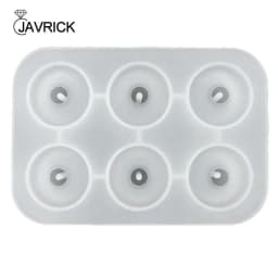 Jewelry Bead Resin Mold with Holes 20/25/30mm Round Bead Silicone Mold Craft
