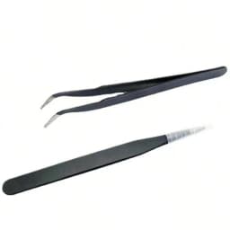 2pcs/lot Pink And Black Color ,Elbow +Straight Head Tweezers, For Diy HandmadeJewelry Making Scrapbooking