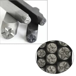 3pcs 3/6/8mm Star DIY Jewelry rings Leather Stamp Star Pentagram Seal Carving Stamping Tool Metal Stamp