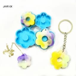 Resin Jewelry Molds,Keychain Resin Mold Flower Silicone Mold for Resin Pendant Keychain,Necklace Earrings,Jewelry Making
