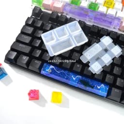 Epoxy Resin Mold Computer PC Gamer Pet Paw Keycaps Silicone Molds Compatible for Cherry MX Mechanical Gaming Keyboard