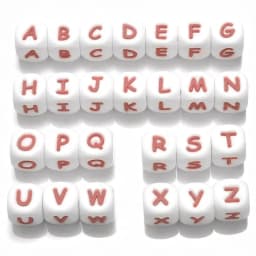 100pc Letter Silicone Beads BPA Free12mm Silicone Bead for Jewelry Necklace Making DIY Pacifier Chain Clips Baby Toys Accessorie