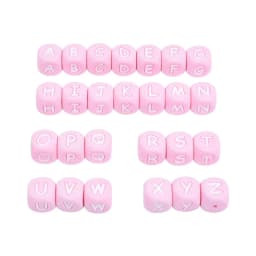 100pc Letter Silicone Beads BPA Free12mm Silicone Bead for Jewelry Necklace Making DIY Pacifier Chain Clips Baby Toys Accessorie