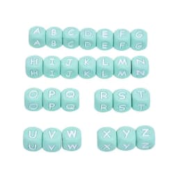 100pc Letter Silicone Beads BPA Free12mm Silicone Bead for Jewelry Necklace Making DIY Pacifier Chain Clips Baby Toys Accessorie