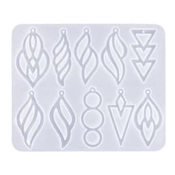Convenient Silicone Molds Geometric Hollow Earrings Moulds Unique Jewelry Pendant Moulds Earring Making Mold for Earring R3MC