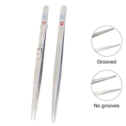 Jewellery Stainless Steel Tweezer Pointed Tweezers Anti-Slip Pointed Fine With Lock Groove Diamond Tweezers Clip Jewelry Making